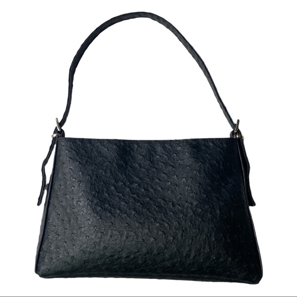 Prada Black Ostrich Leather Shoulder Bag - Picture 5 of 10